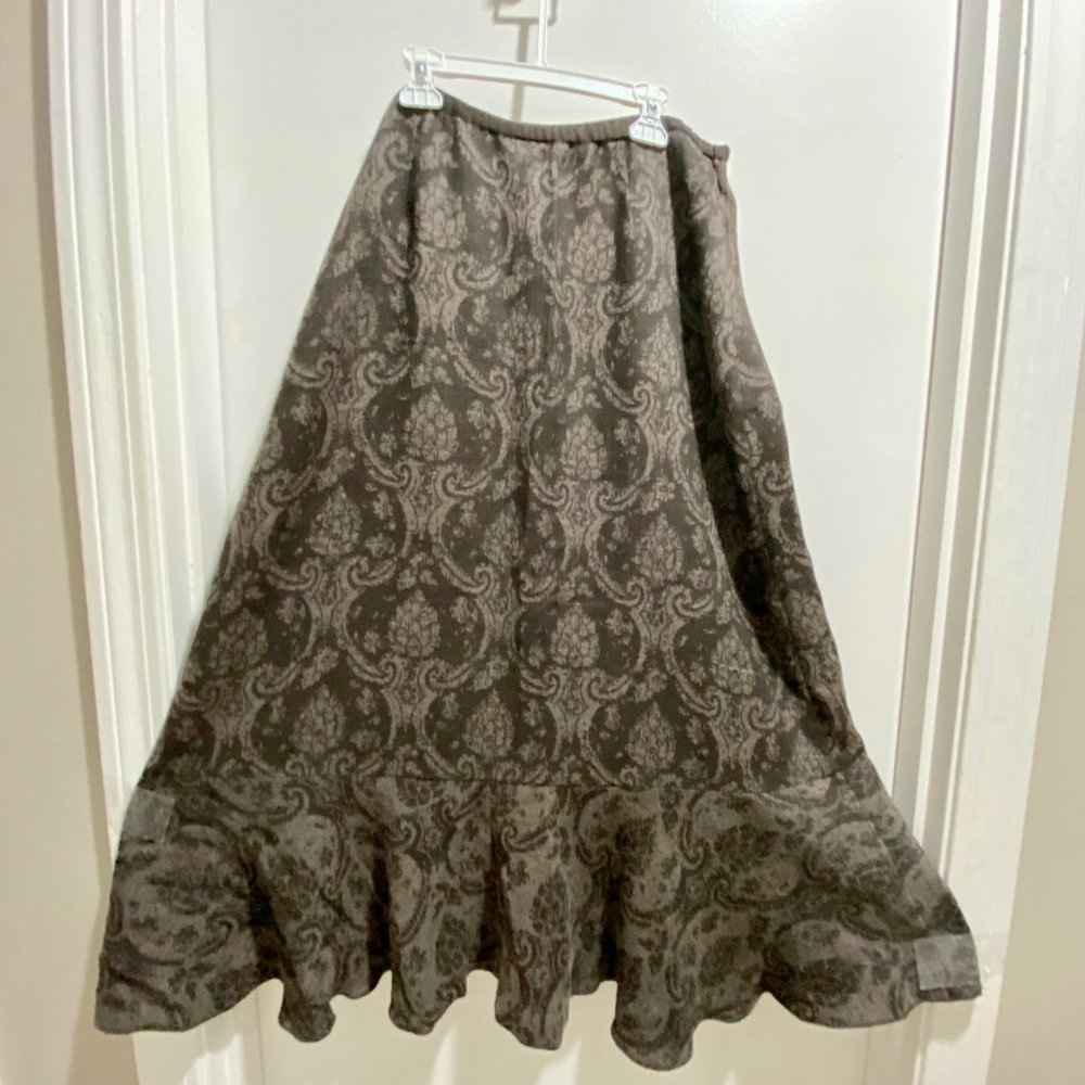 (5) J.Jill Wool Brocade Jacquard Heritage Preppy Heritage Boho Midi Cottage …